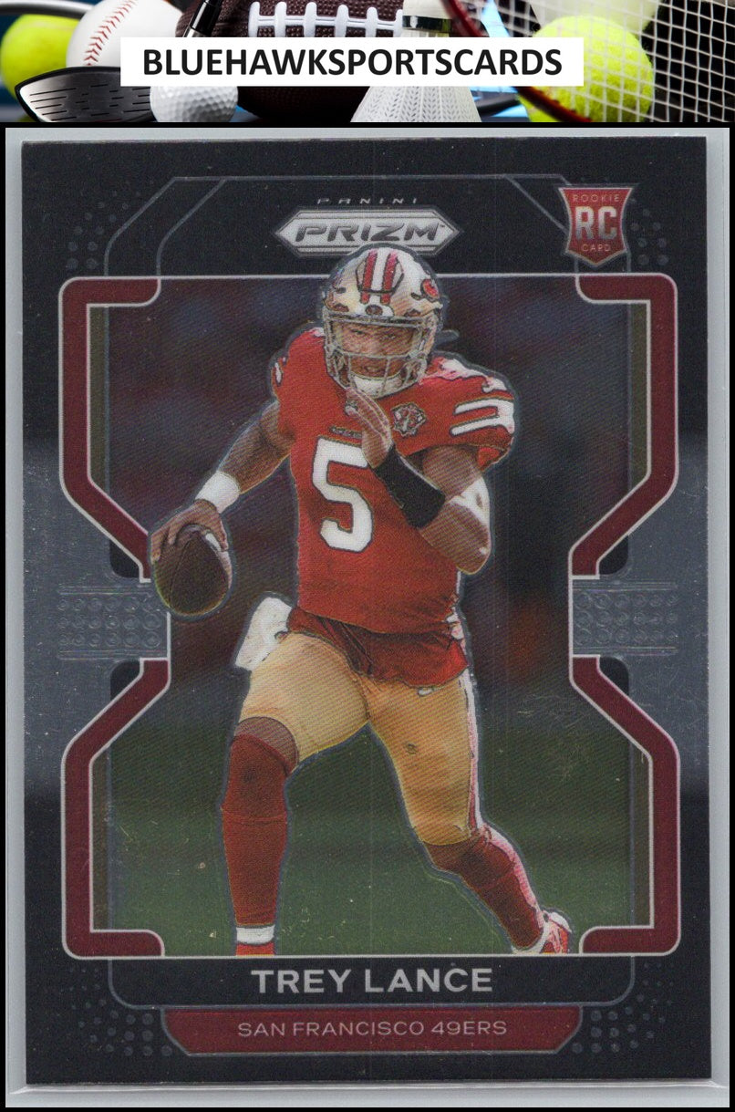 2021 Panini Chronicles #PB-4 Trey Lance Prizm Black