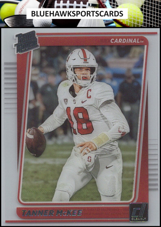 2023 Panini Chronicles Draft Picks #48 Tanner McKee Clearly Donruss