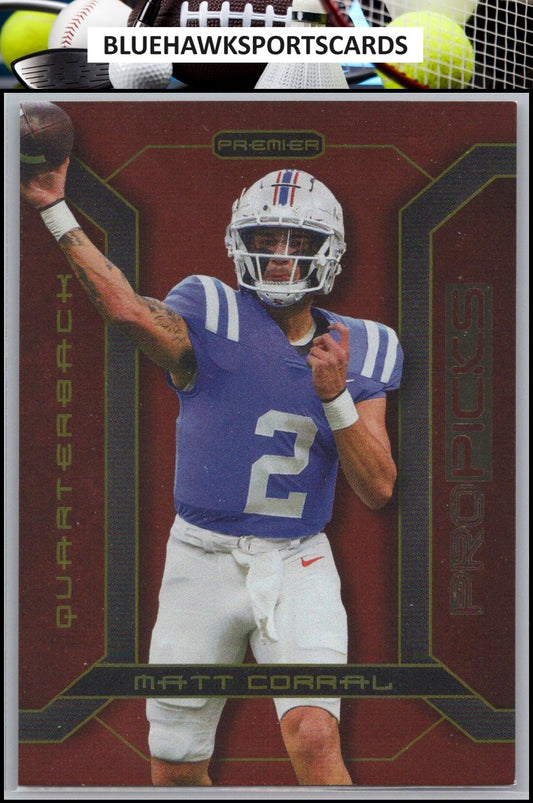 2022 Pro Picks Premier #PP-6 Matt Corral Red Foil