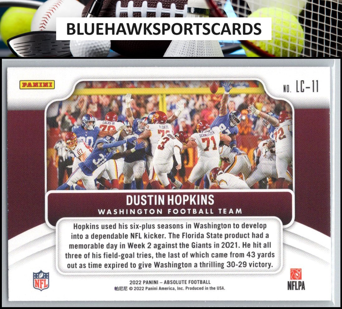 2022 Panini Absolute #LC-11 Dustin Hopkins Last Call