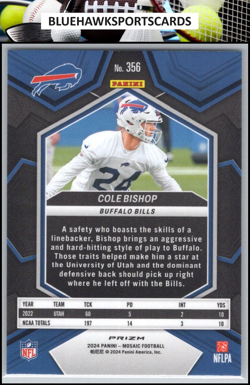 2024 Panini Mosaic #356 Cole Bishop Mosaic