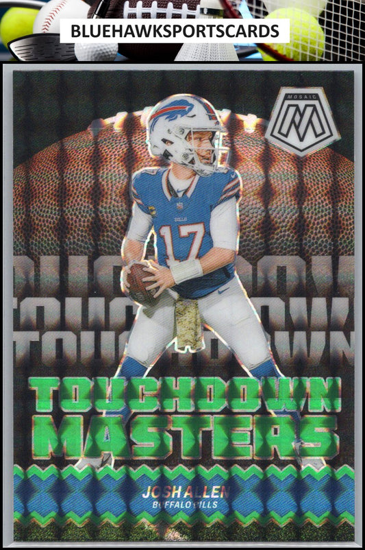 2024 Panini Mosaic #TM-JAL Josh Allen Touchdown Masters Mosaic Green
