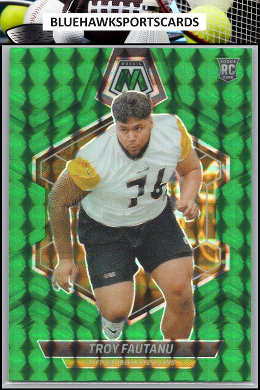 2024 Panini Mosaic #320 Troy Fautanu Mosaic Green