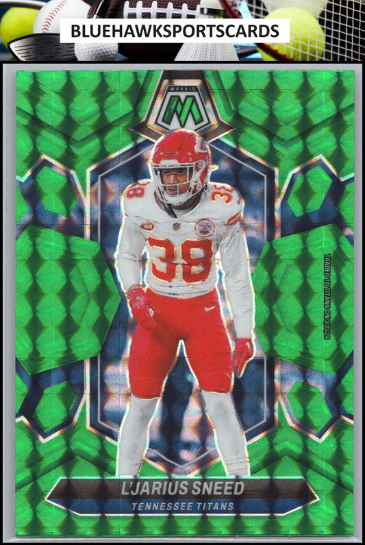 2024 Panini Mosaic #217 L'Jarius Sneed Mosaic Green