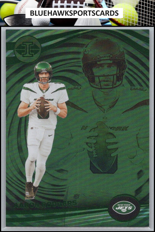 2023 Panini Illusions #99 Aaron Rodgers Emerald Trophy Collection