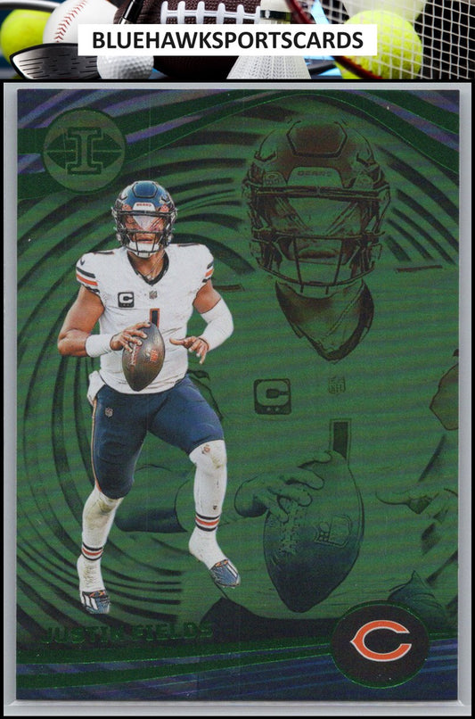 2023 Panini Illusions #17 Justin Fields Emerald Trophy Collection