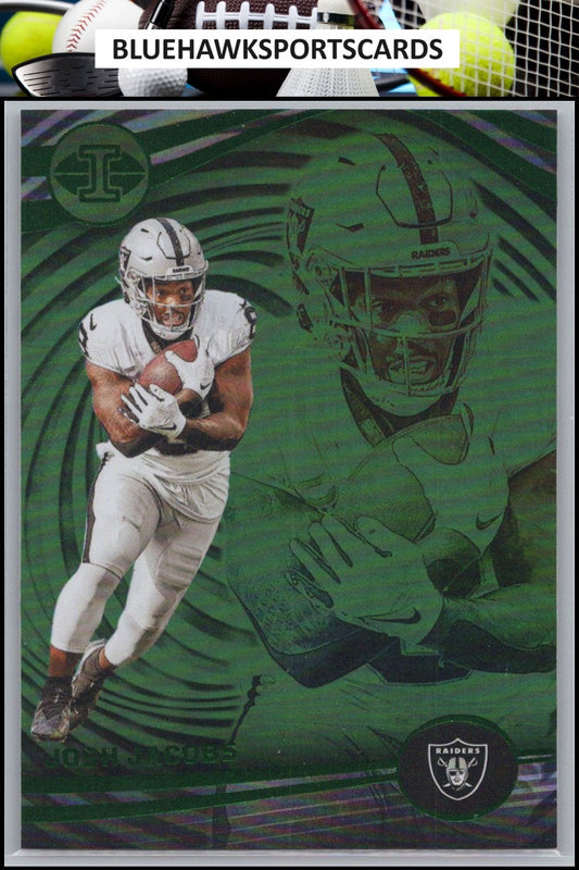 2023 Panini Illusions #58 Josh Jacobs Emerald Trophy Collection