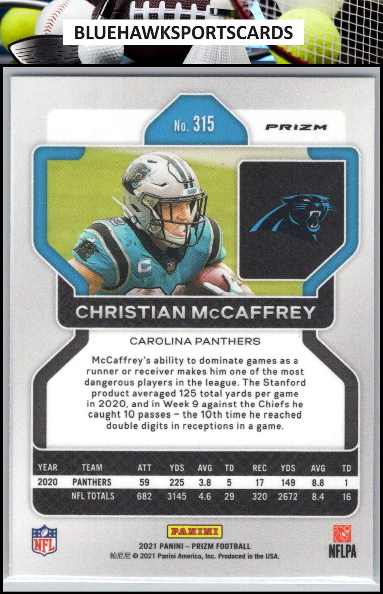 2021 Panini Prizm #315 Christian McCaffrey Pink