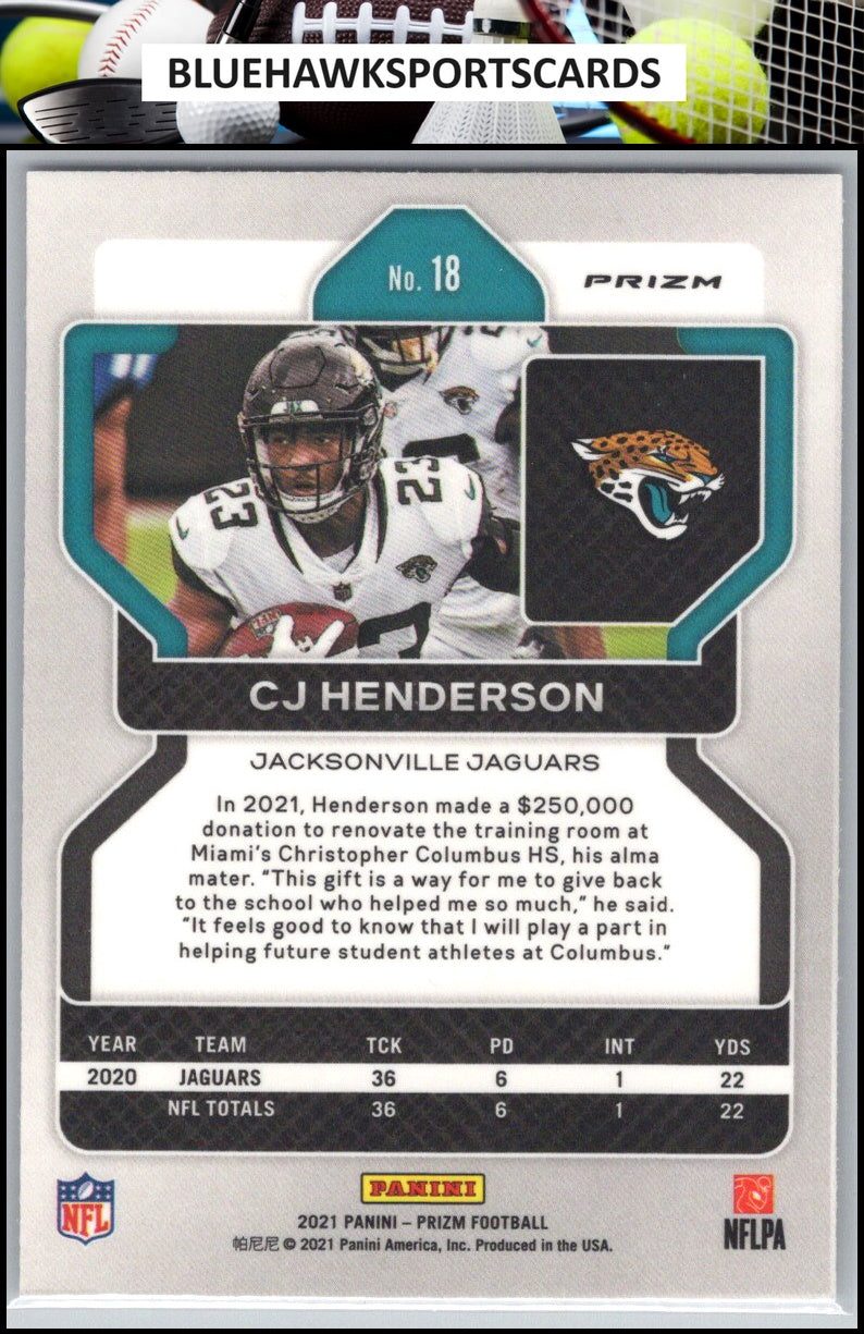 2021 Panini Prizm #18 CJ Henderson Pink
