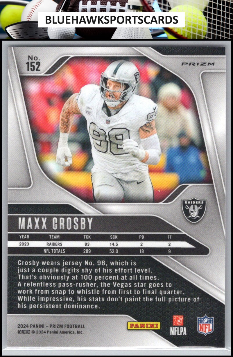 2024 Panini Prizm #152 Maxx Crosby Pink