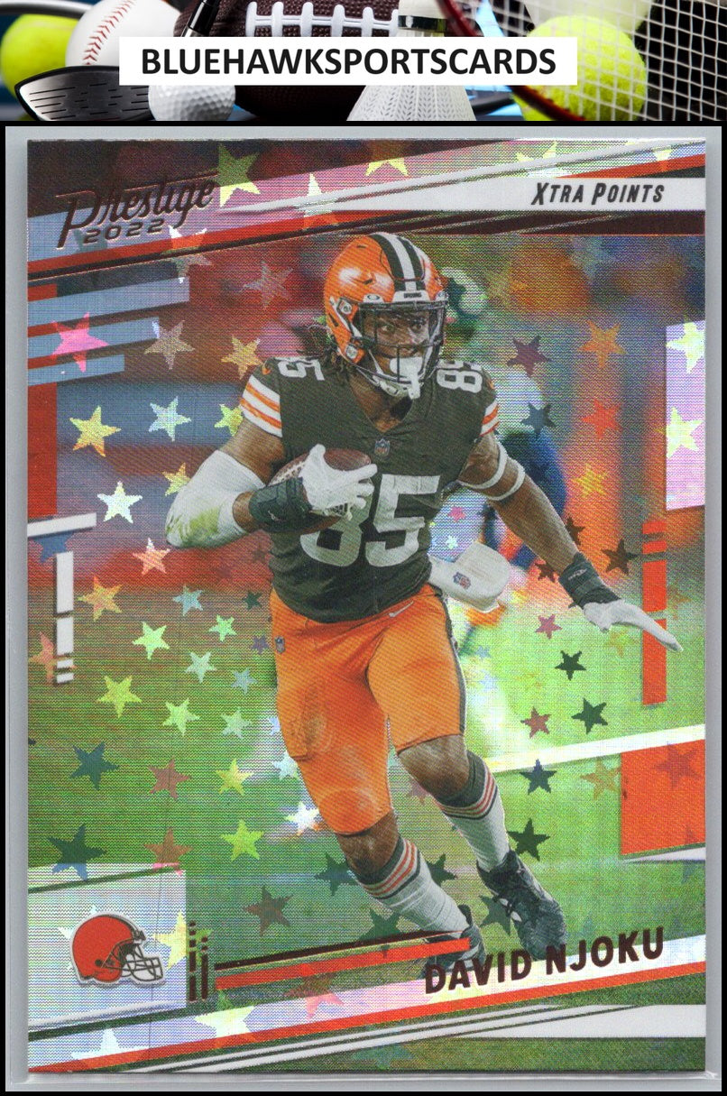 2022 Panini Prestige #67 David Njoku Xtra Points Astral