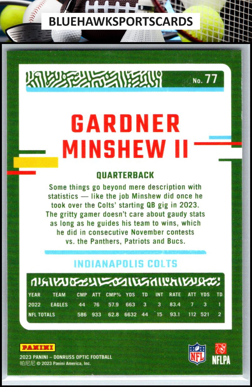 2023 Donruss Optic #77 Gardner Minshew II