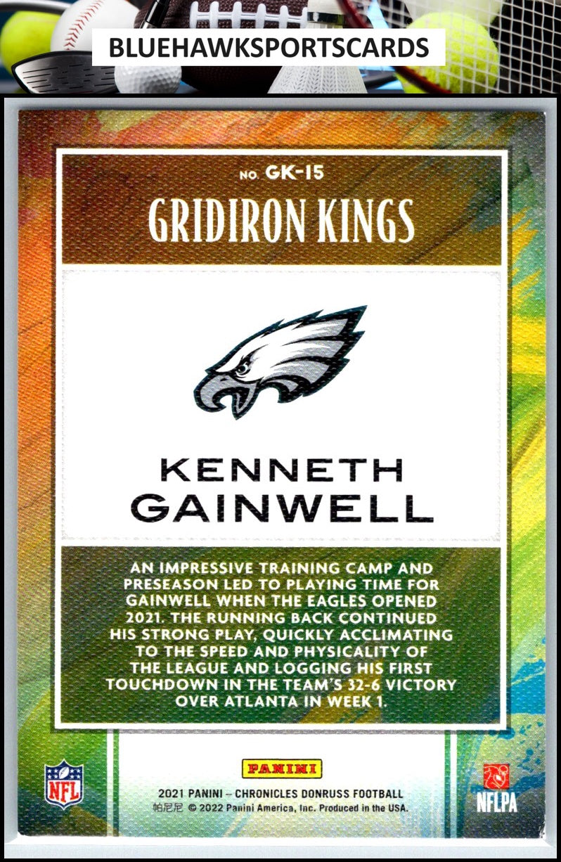 2021 Panini Chronicles #GK-15 Kenneth Gainwell Gridiron Kings