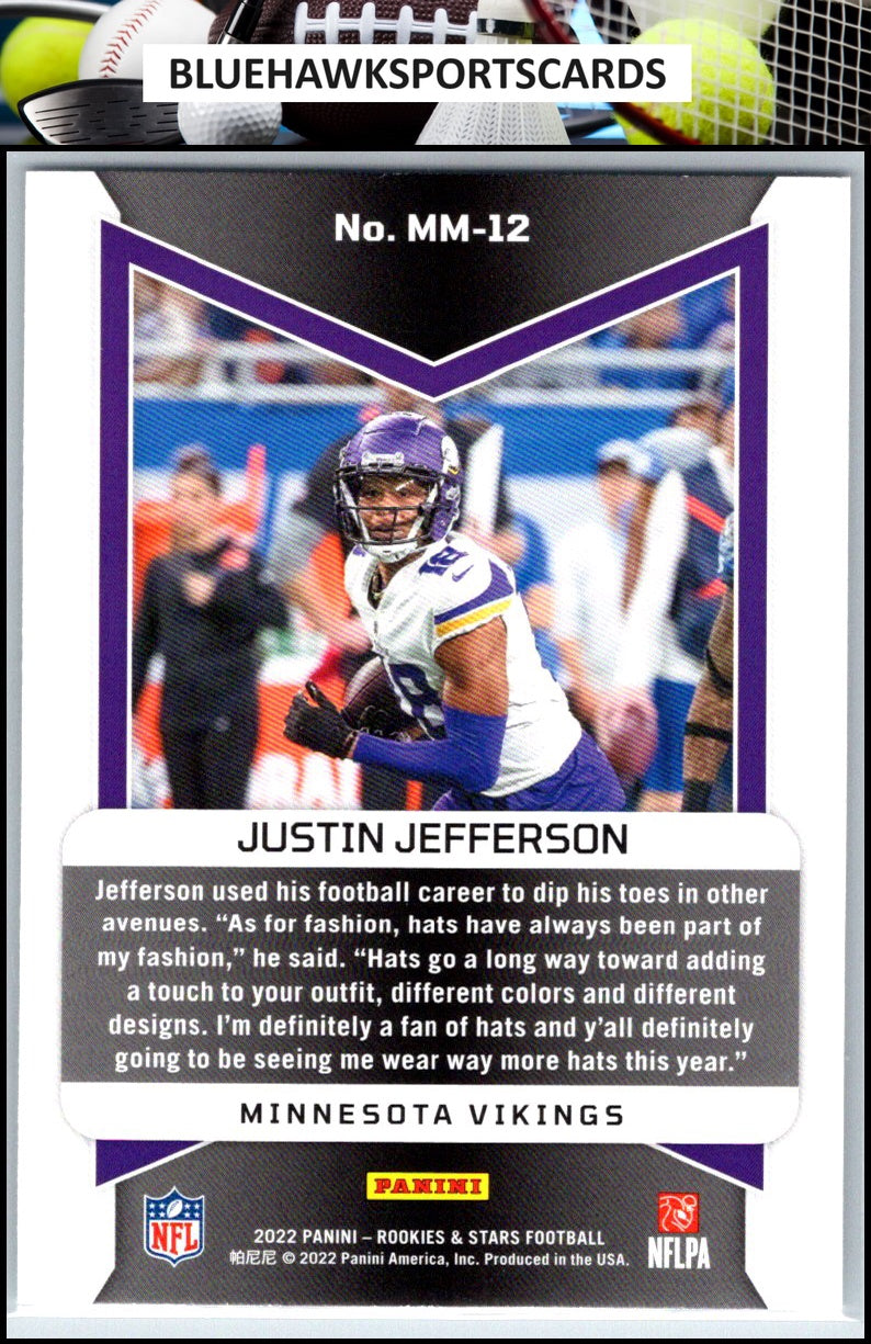 2022 Panini Rookies & Stars #MM-12 Justin Jefferson Man In Motion