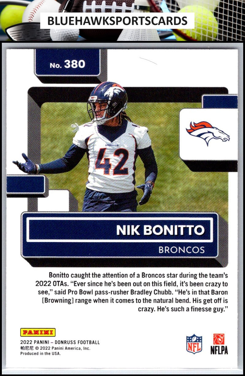 2022 Donruss #380 Nik Bonitto Red Press Proof