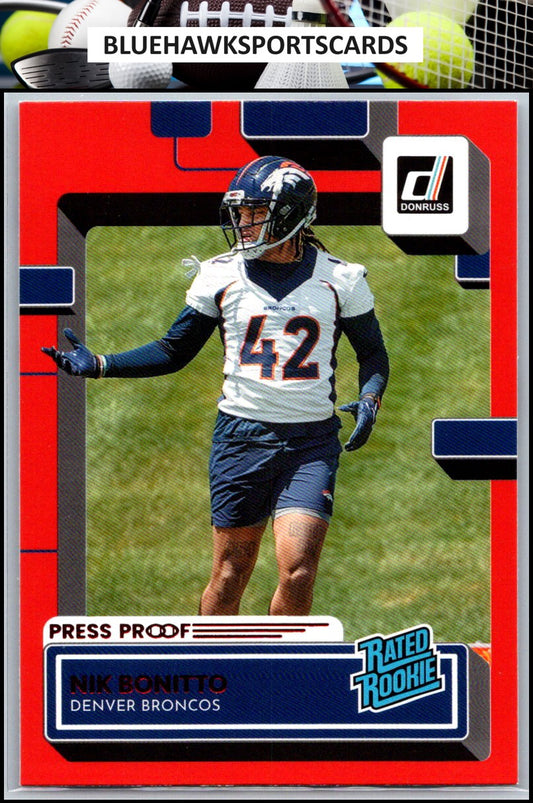 2022 Donruss #380 Nik Bonitto Red Press Proof