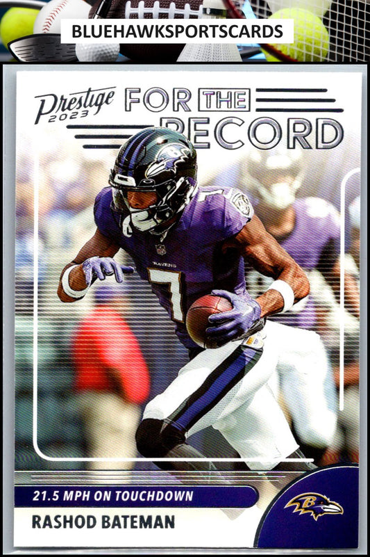 2023 Panini Prestige #16 Rashod Bateman For the Record