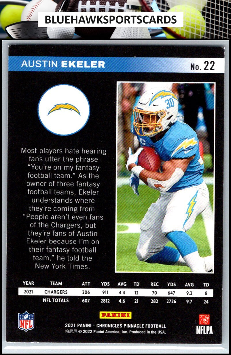 2021 Panini Chronicles #22 Austin Ekeler Pinnacle