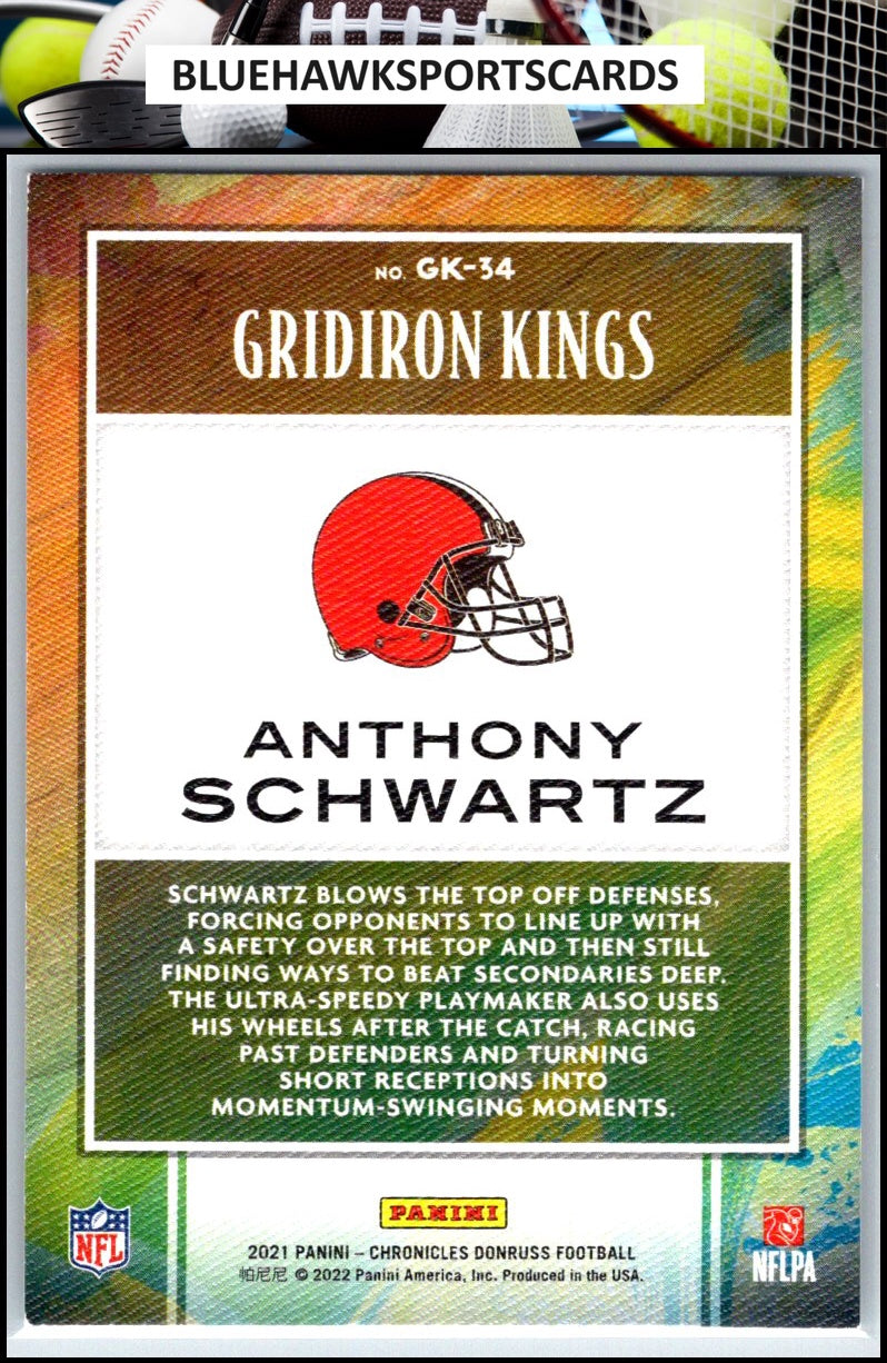 2021 Panini Chronicles #GK-34 Anthony Schwartz Gridiron Kings
