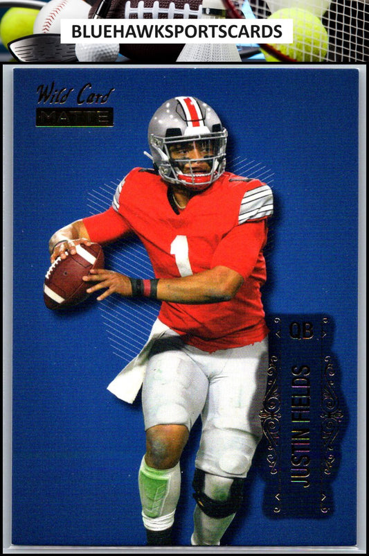 2021 Wild Card Matte White #LBC-4 Justin Fields Limited Base Set