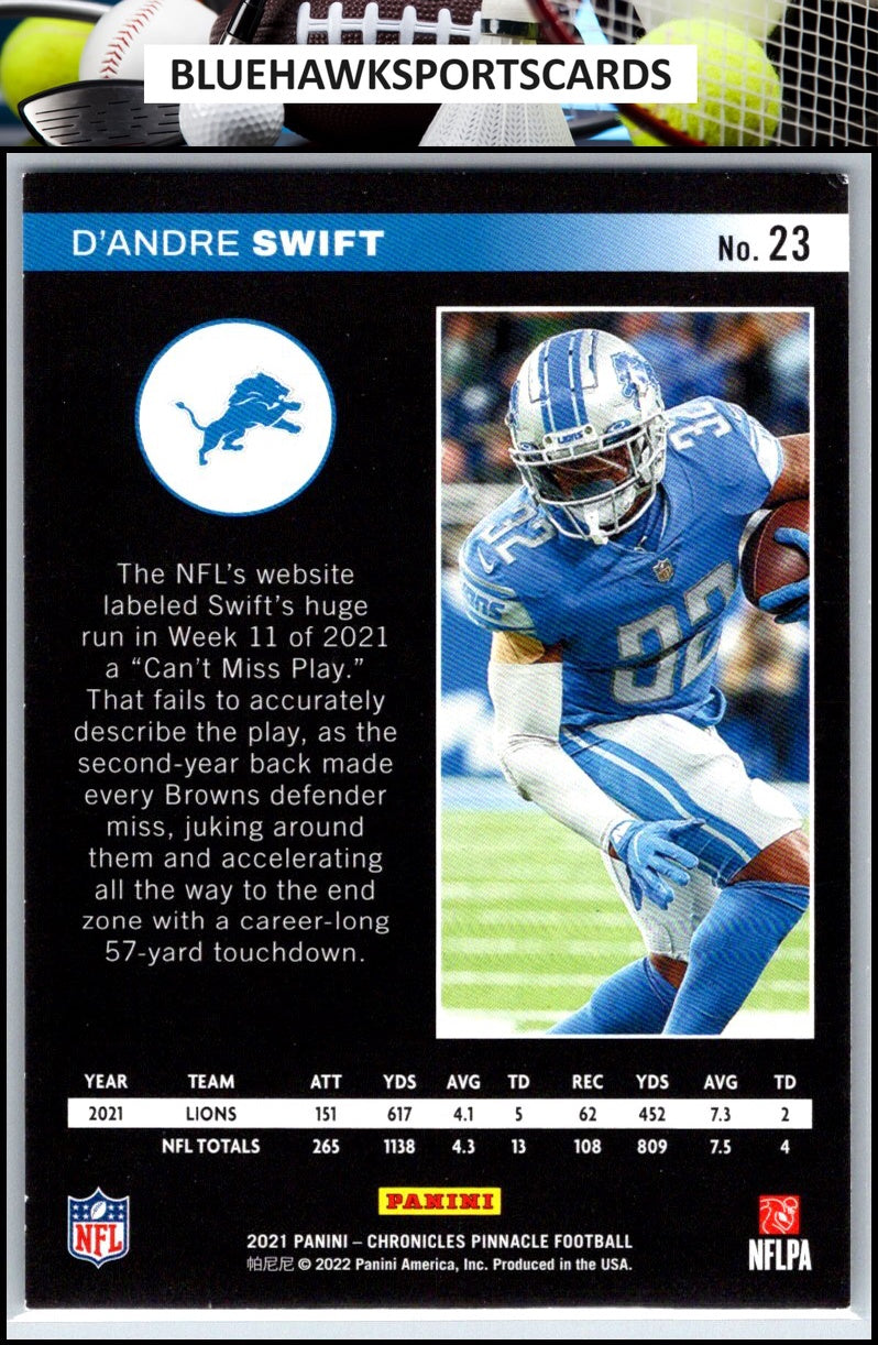 2021 Panini Chronicles #23 D'Andre Swift Pinnacle