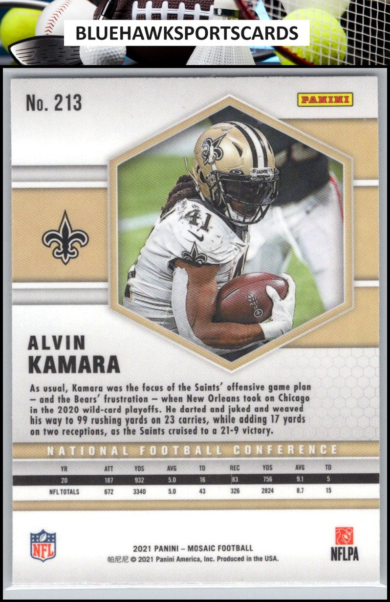 2021 Panini Mosaic #213 Alvin Kamara