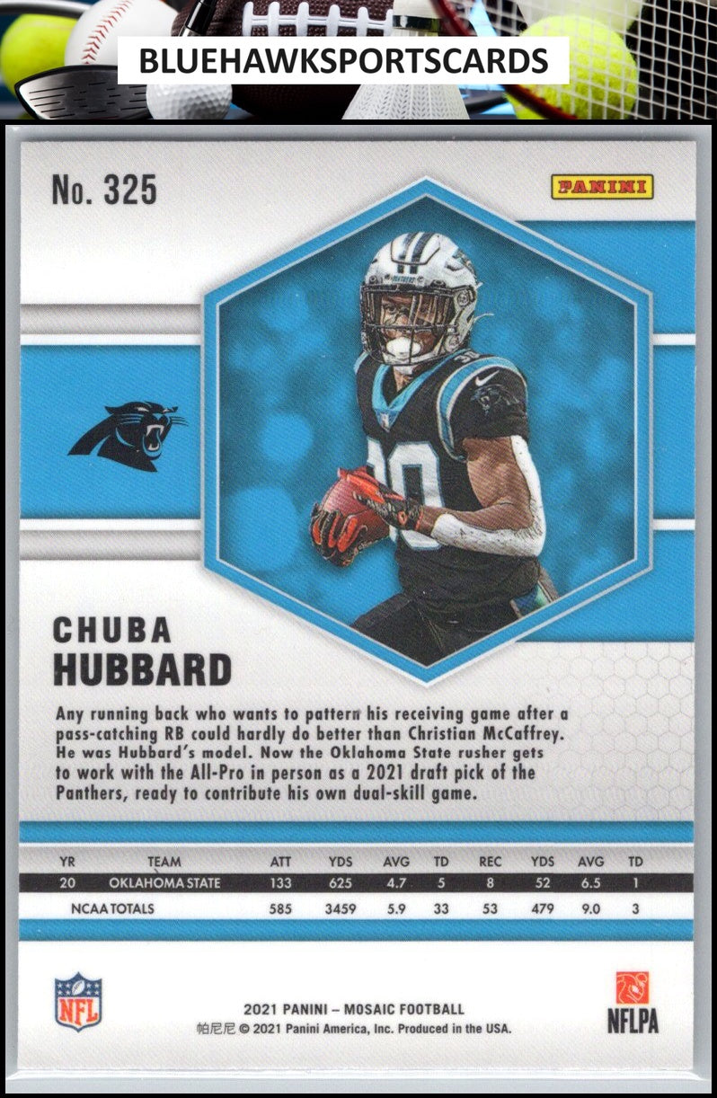 2021 Panini Mosaic #325 Chuba Hubbard