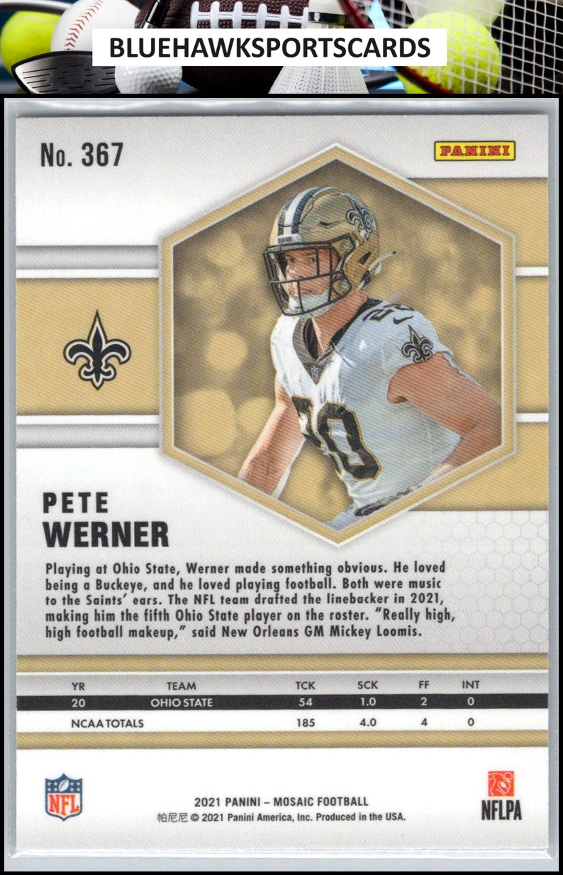 2021 Panini Mosaic #367 Pete Werner