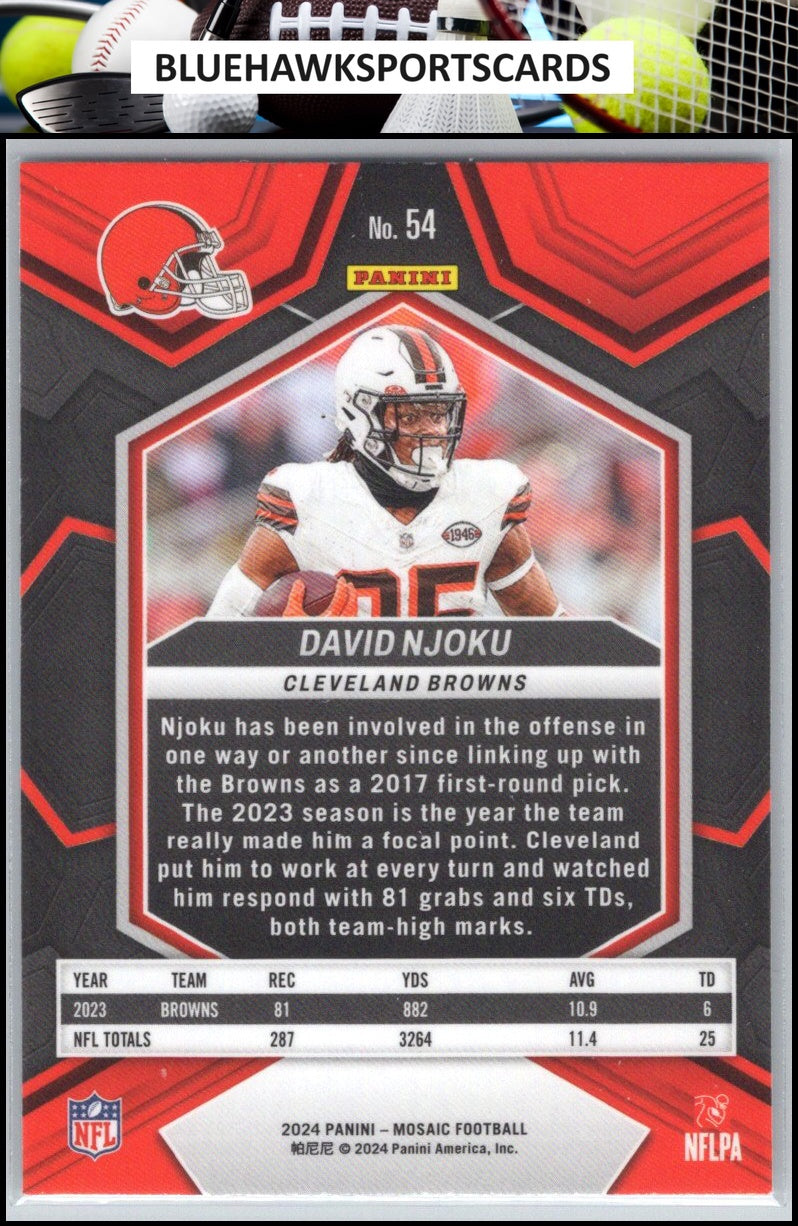 2024 Panini Mosaic #54 David Njoku