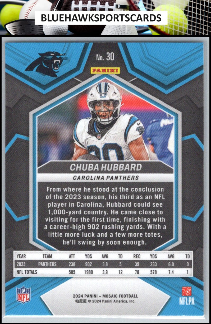 2024 Panini Mosaic #30 Chuba Hubbard