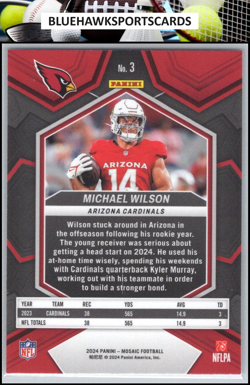 2024 Panini Mosaic #3 Michael Wilson