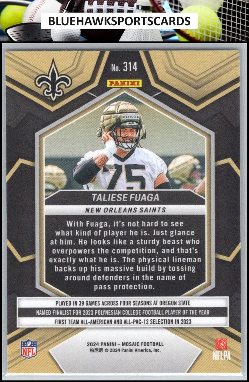 2024 Panini Mosaic #314 Taliese Fuaga