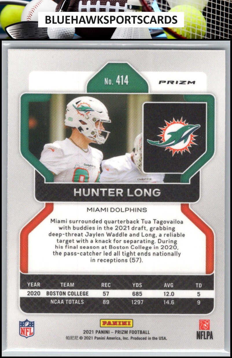 2021 Panini Prizm #414 Hunter Long Silver