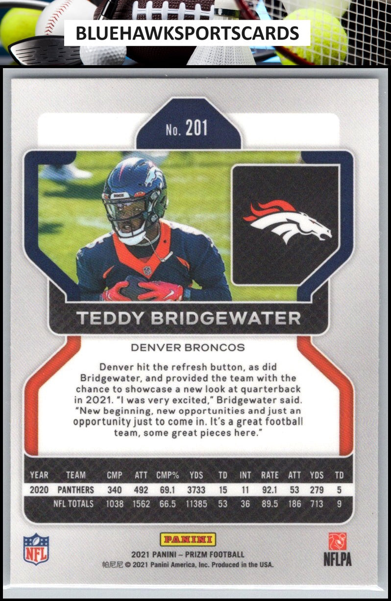 2021 Panini Prizm #201 Teddy Bridgewater