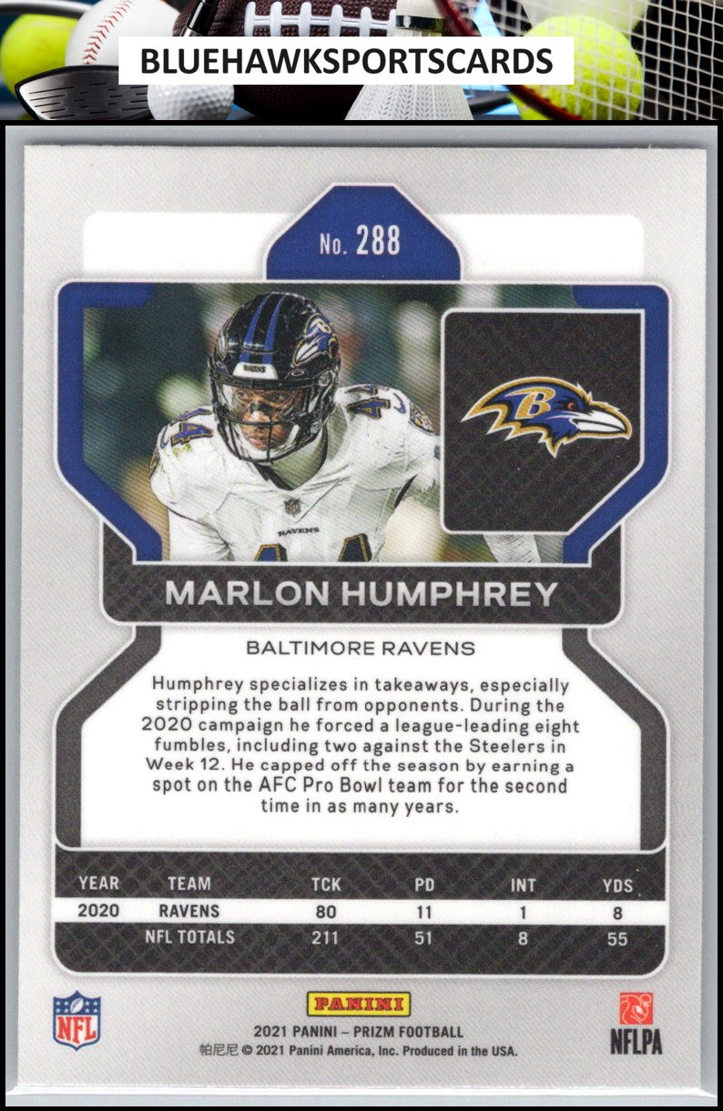 2021 Panini Prizm #288 Marlon Humphrey