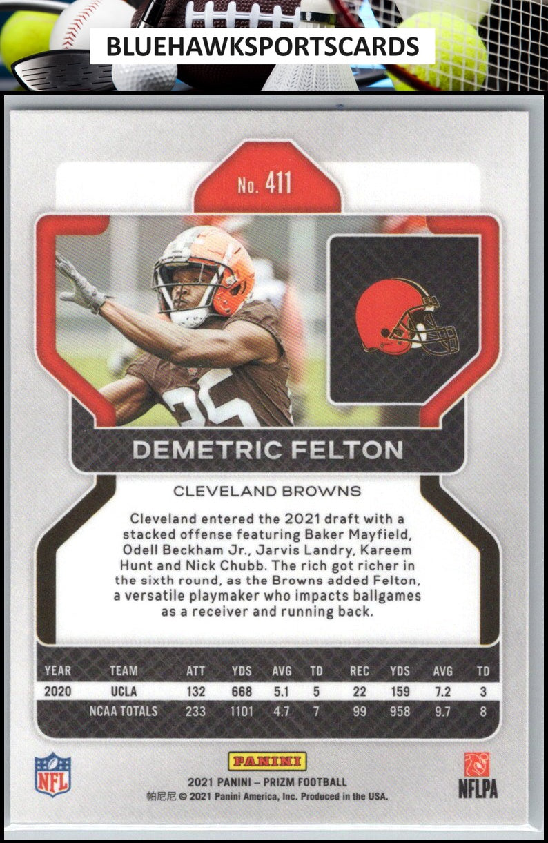 2021 Panini Prizm #411 Demetric Felton