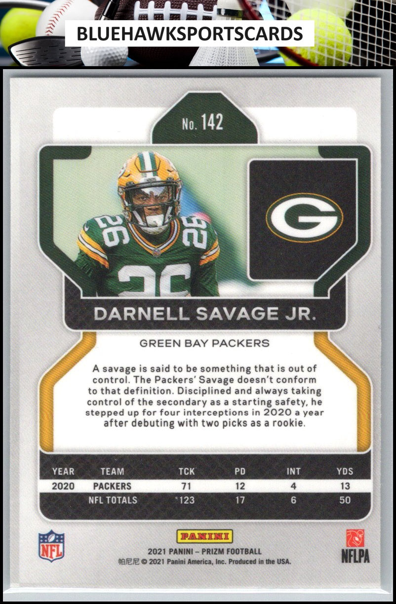 2021 Panini Prizm #142 Darnell Savage Jr.