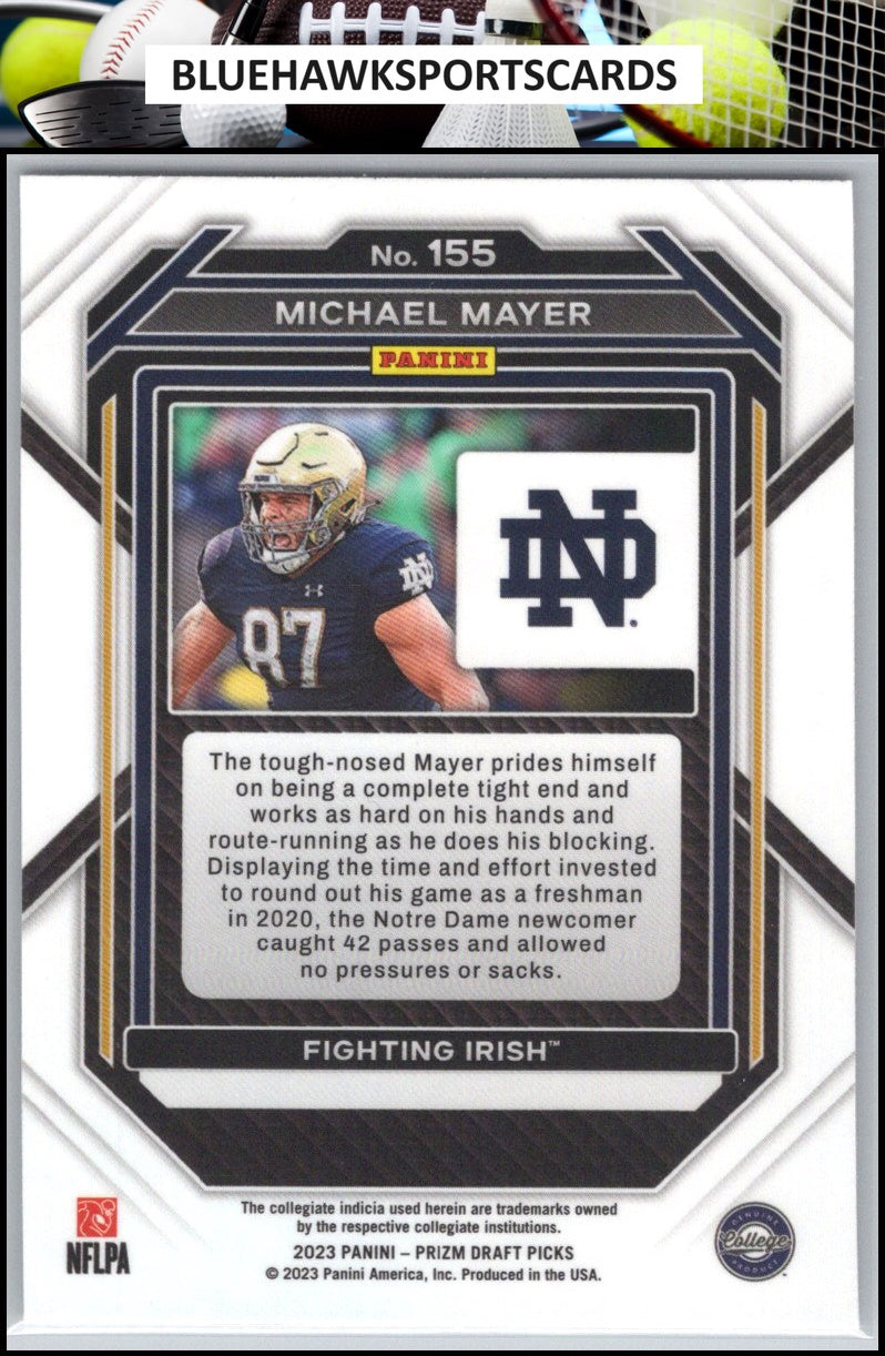 2023 Panini Prizm Draft Picks #155 Michael Mayer