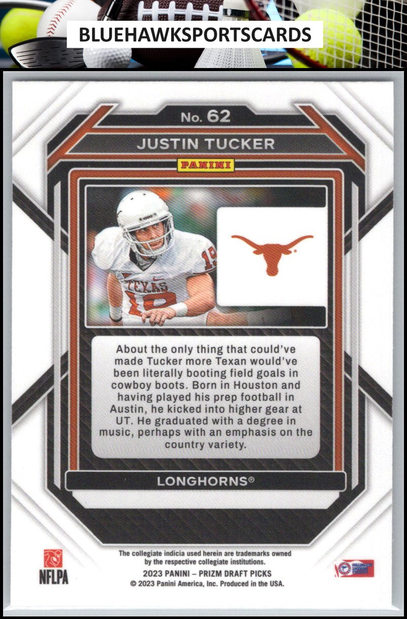 2023 Panini Prizm Draft Picks #62 Justin Tucker