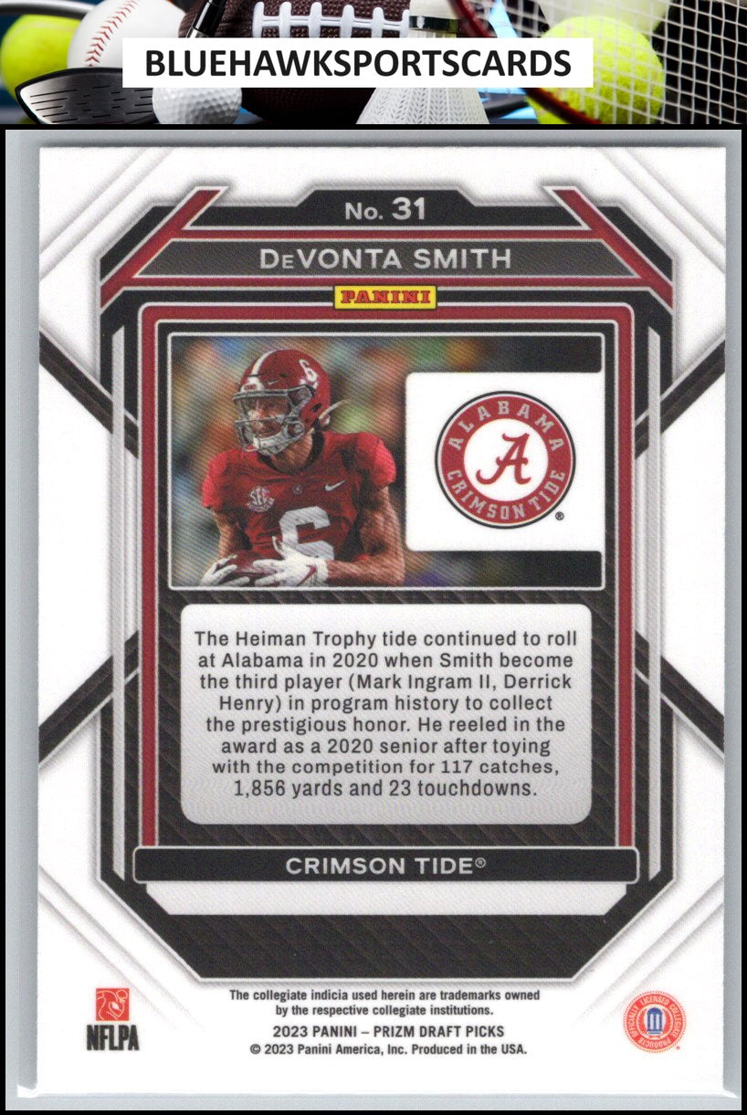 2023 Panini Prizm Draft Picks #31 DeVonta Smith