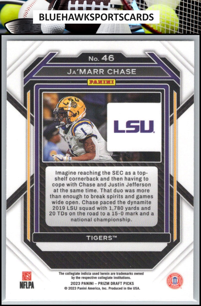 2023 Panini Prizm Draft Picks #46 Ja'Marr Chase