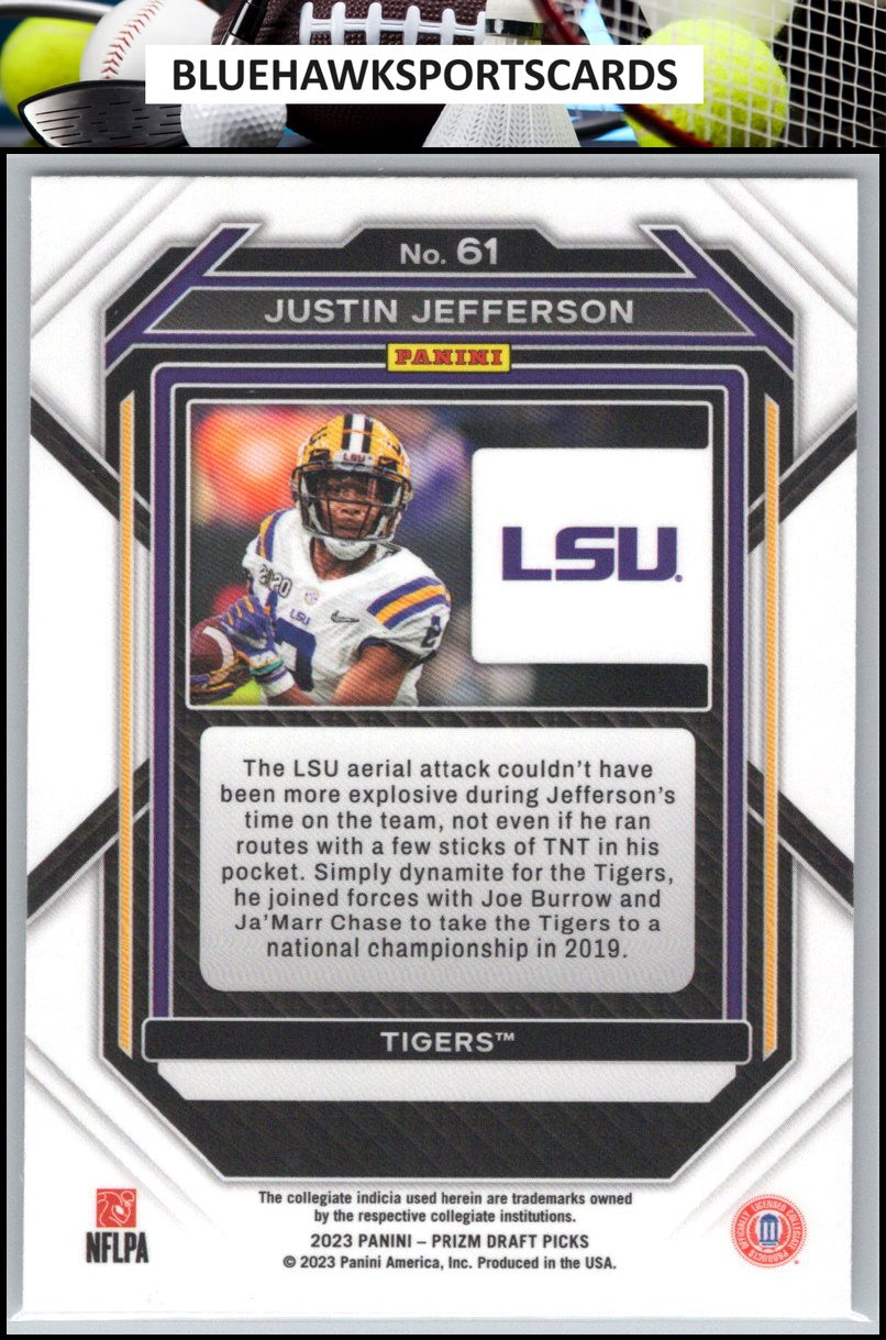 2023 Panini Prizm Draft Picks #61 Justin Jefferson