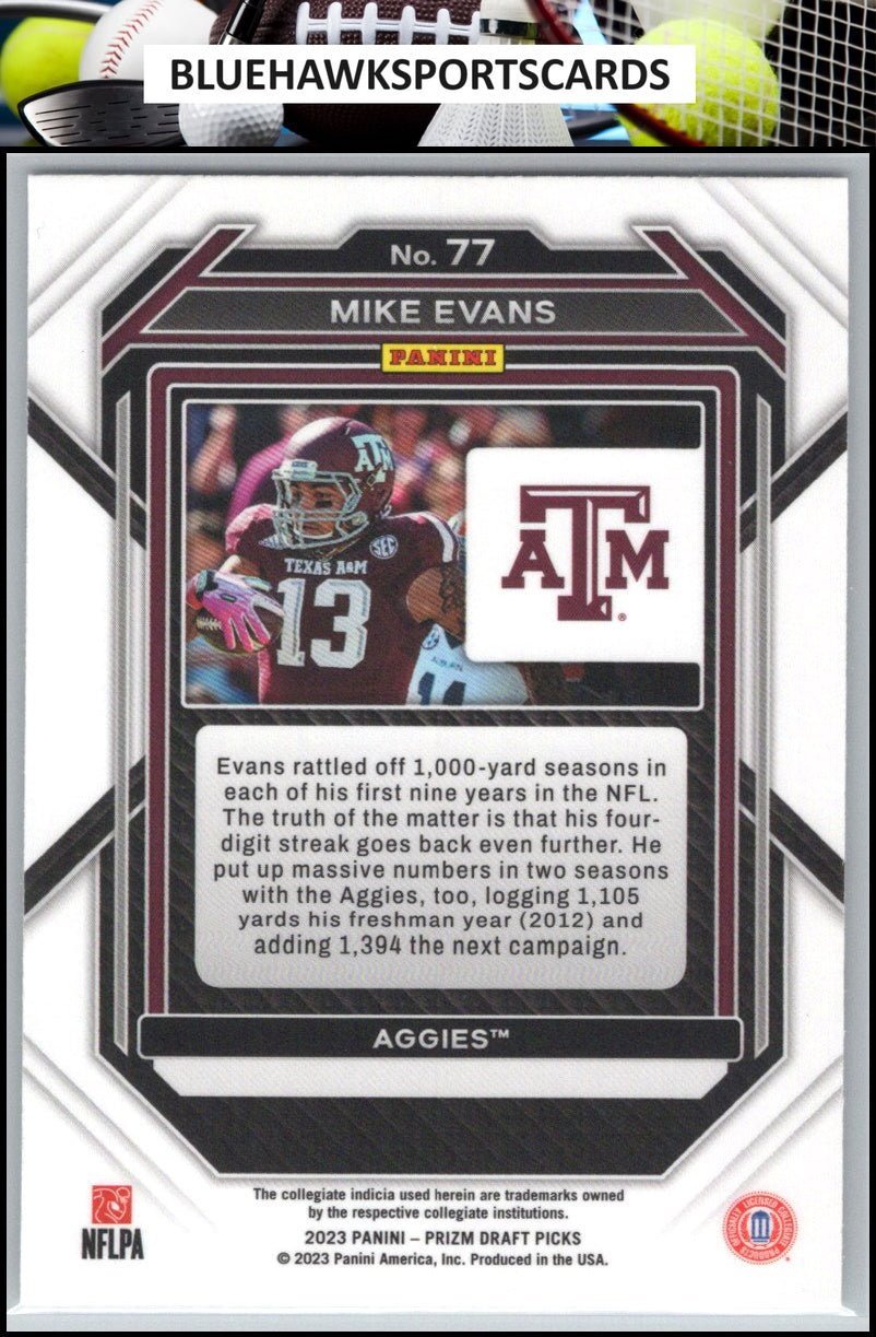 2023 Panini Prizm Draft Picks #77 Mike Evans