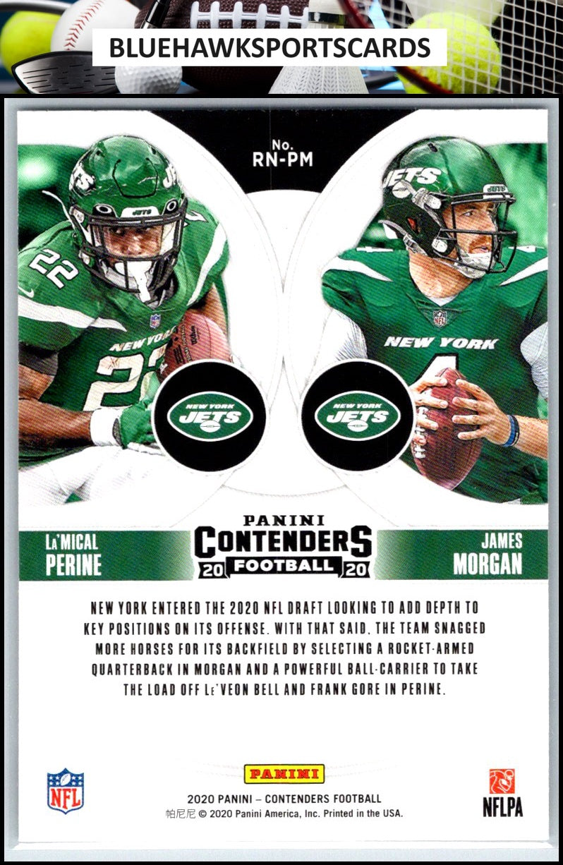 2020 Panini Contenders #RN-PM La'Mical Perine / James Morgan Round Numbers