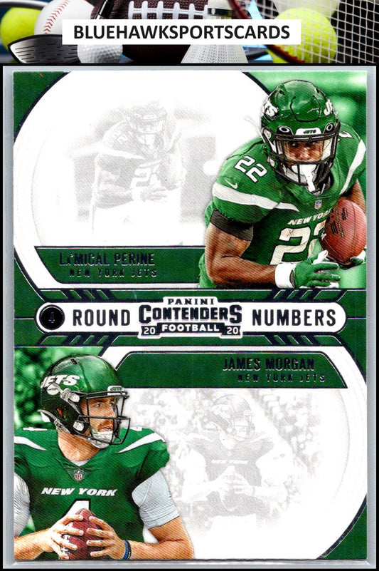 2020 Panini Contenders #RN-PM La'Mical Perine / James Morgan Round Numbers