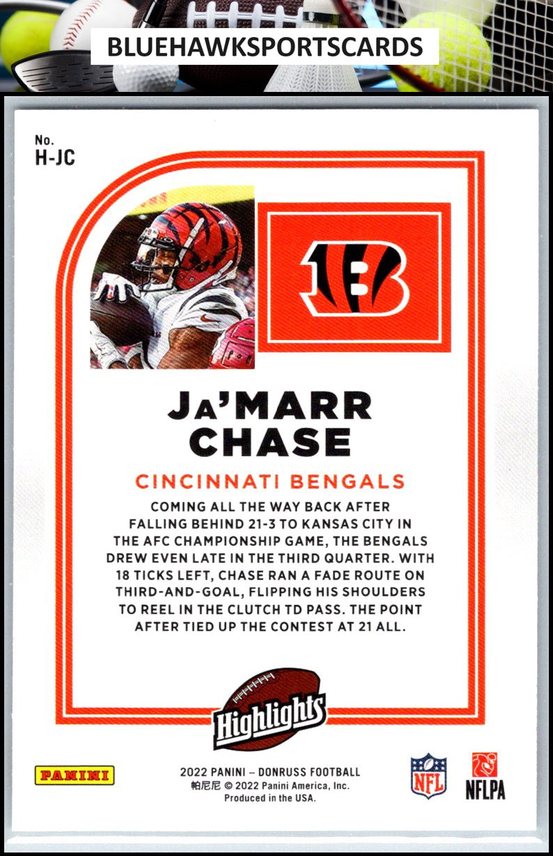 2022 Donruss #H-JC Ja'Marr Chase Highlights