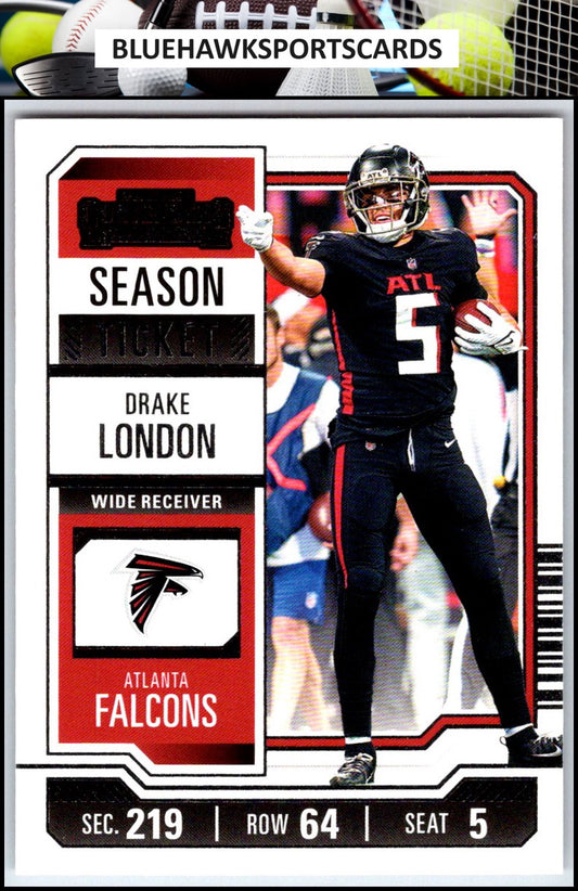 2023 Panini Contenders #5 Drake London Season Ticket Retail