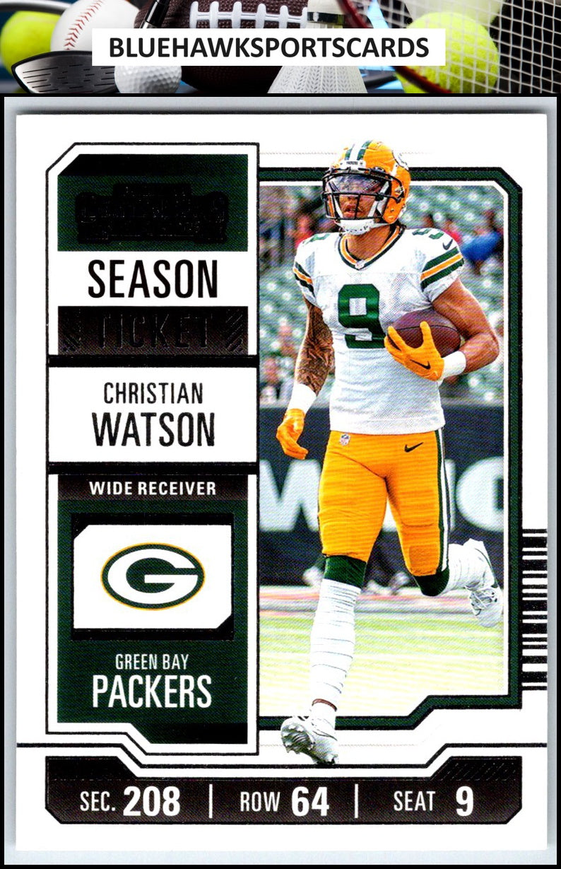2023 Panini Contenders #37 Christian Watson Season Ticket Retail
