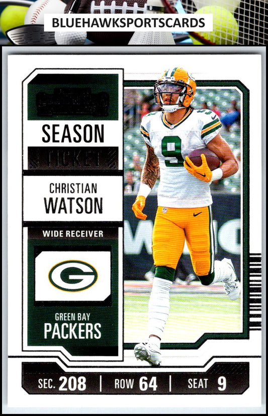 2023 Panini Contenders #37 Christian Watson Season Ticket Retail