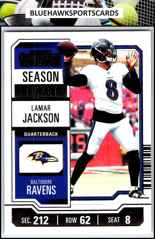 2023 Panini Contenders #9 Lamar Jackson Season Ticket Retail